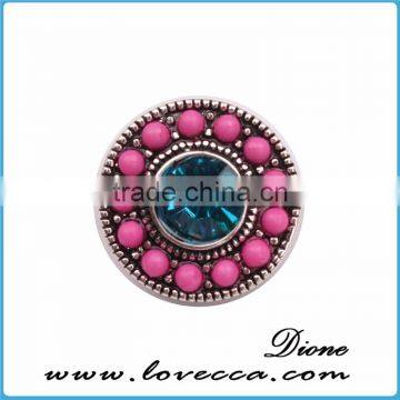 New arrival Guangzhou wholesale rhinestone snap button alloy jewlery