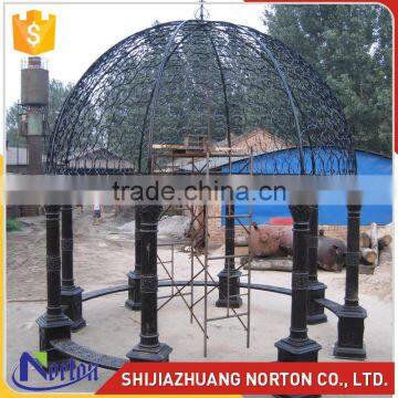 Antique garden ornamental large round cast iron gazebo NTIG-303A