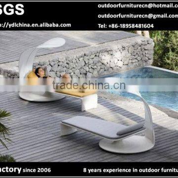 outdoor PE rattan wicker rattan sun lounges rattan lounge