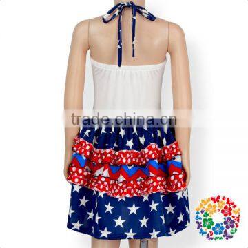 Girls New Fashion 4Th Of July Holiday Parade Dress Blue Star Kids One-Piece Dress photo-2