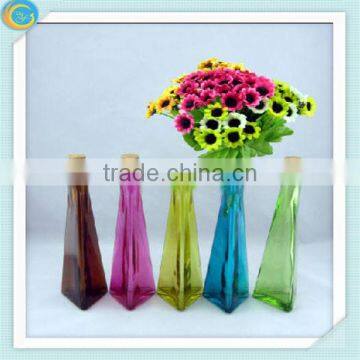 blue colored glass vases wholesale