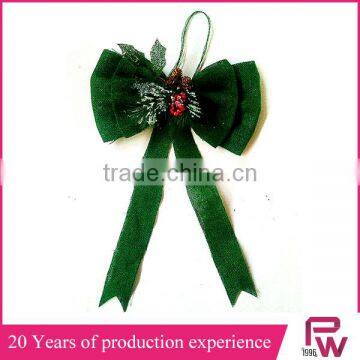 China Factory Supply Crafts Decorations Christmas Tartan Bow/christmas Ribbon Bow for Christmas Market photo-3