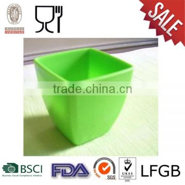 Square Melamine Flower Pot with Green color