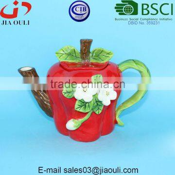 Decorative ceramic teapots Creative Gifts Ceramic Apple Teapot