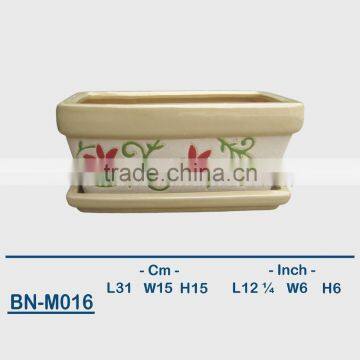 Vietnamese Ceramic Hand Carved Bonsai Mini Flower Pot BN-M016