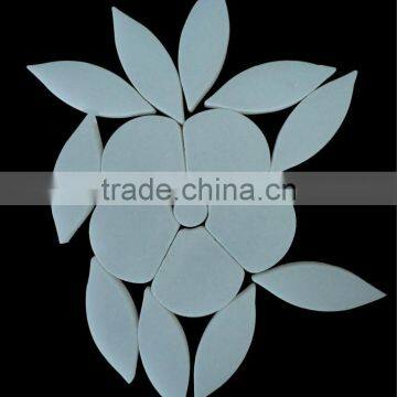 White Marble Mosaic Flower Patterns JD065