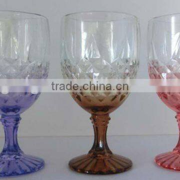 GH263 Glass Drinking Cup with colorful spray