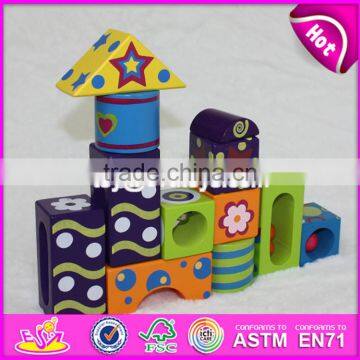 2017 New Design Children Preschool Imagination Building Block Wooden Bricks Toys W13A108 photo-6