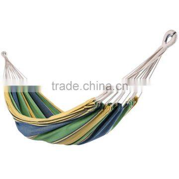 Garden Lightweight Green Canvas Double Hammock with Carry Bag