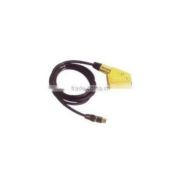 GOLD METAL SCART PLUG MINI 4P PLUG scart cable