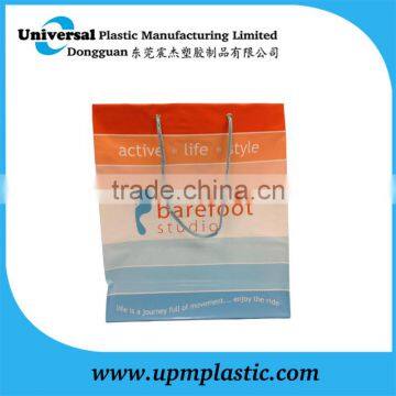 Hot Sale Virgin material colored Rope Handle Plastic Bag for shopping