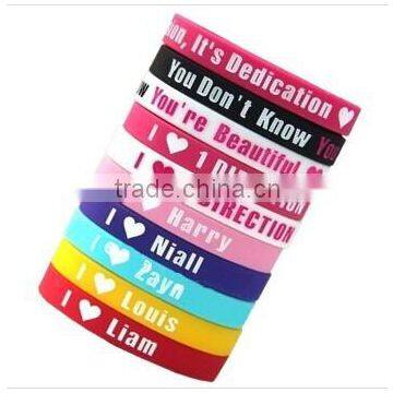 Promotional ink filled silicone bracelet,silicon wristband,slap wristband