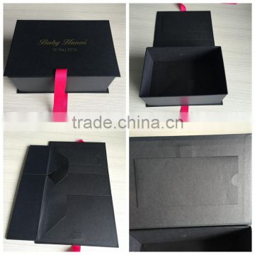 Customized spot color printing black square candle printing box black box