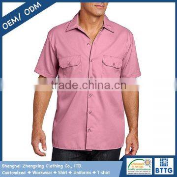Adult's Plus Size Short Sleeve Safari Shirt With Two Pockets With Flap Closure at Chest photo-3
