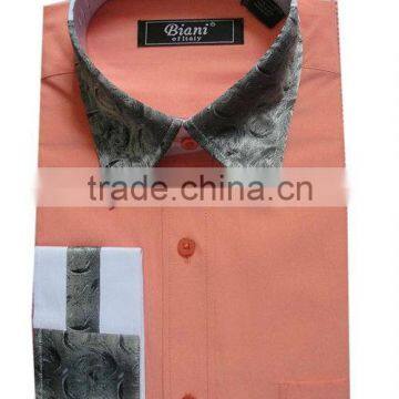 Latest Design Shirts for Men,Frecn Cuff Italian trimmed Mens Shirts