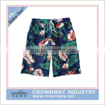 Sublimation printing mens swim surf board shorts