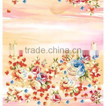 Thick Heavy Flower Screen Stamped Micro Plush Mink Royal Blanket Travel Blanket Fleece Blanket