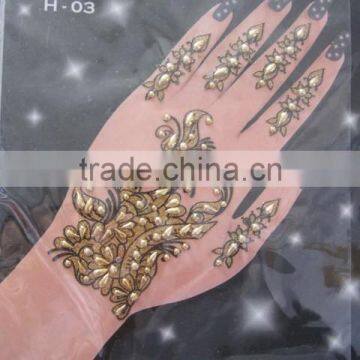 Gold Tattoo Glitter Sticker Hand photo-6