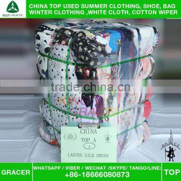 Top Selling Cheap Europe Style Designer Clean Ladies Silk Dress Clothes Used photo-6