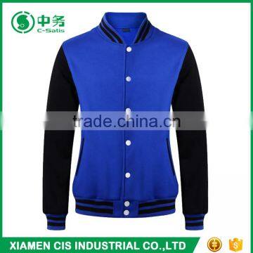 Top Fashion Custom Made Slim Fit Korean Style Royal Blue Mens School Varsity Jacket