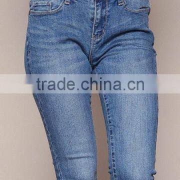 MGOO High Quality Spandex Women Hipster Blue Denim Jeans Fashion Skinny Shinning Muslim Pants photo-3