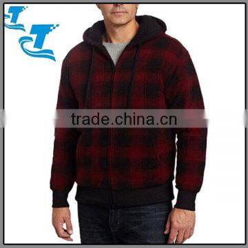 Latest Fashion Hooded Men Plain Fleece Jacket