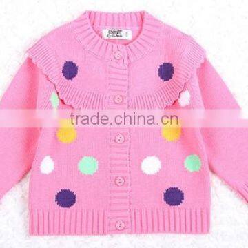 Colorful Polka Dot Design Kids Fashion Knitting Sweater Patterns photo-4
