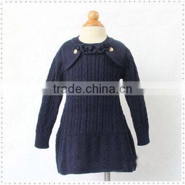 Long Sleeve British Sweater Dress for Baby Girl photo-4