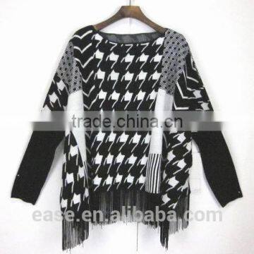 fashion cardigan sweater with fringes