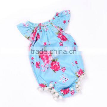 S33624W 2017 Flower Green Lovely Newborn Kids Baby Girls Jumpsuit Romper photo-3