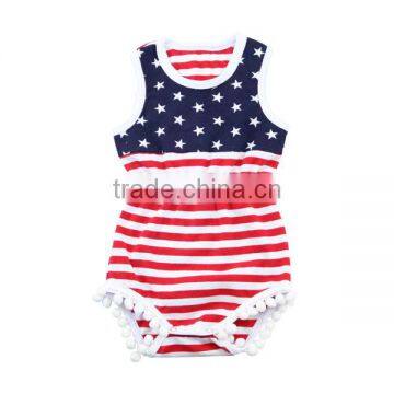 2017 wholesale boutique one piece set 4th of July baby romper carters baby clothes patriotic children clothes