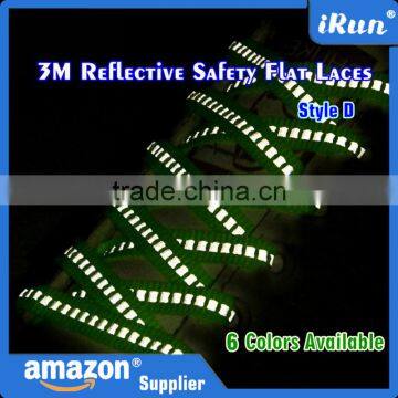 130cm Bestselling 3M Reflective Flat Runner's Shoelaces - Visible Safety Shoe Laces With Transparent Tips For Sneaker - 6 Colors photo-5