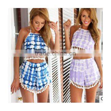 SEXY BACKLESS FLORAL JUMPSUITS FOR LADIES SHORTS