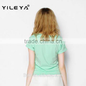 Traditonal Pattern Printed Casual Fashion Women Custom Silk Screen t Shirts, t Shirts High Quality photo-2