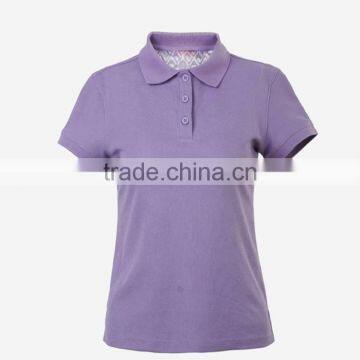 Hot Sale Custom New Design Collar Blank Plain Polo T Shirts For Women photo-2