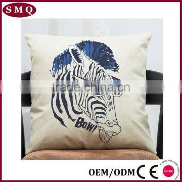 Zebra Print 100% Cotton Throw Pillow Cover photo-6