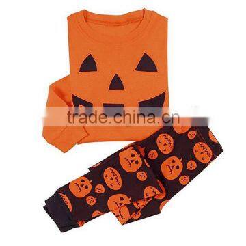 Baby Boys 2 Pcs Kids Halloween Costume Pumpkin Pattern T-shirt And Pants Set photo-2