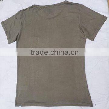 Fashion Men Grey Printed Pocket Cotton T Shirts photo-2