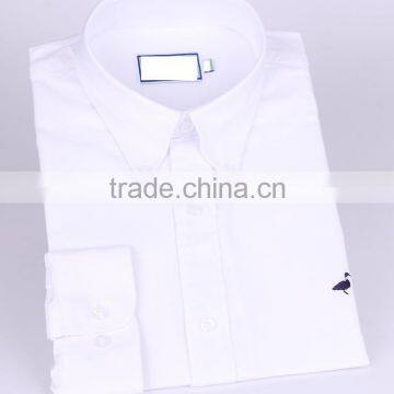 2017 white Oxford long sleeve button-down collar casual shirt for men