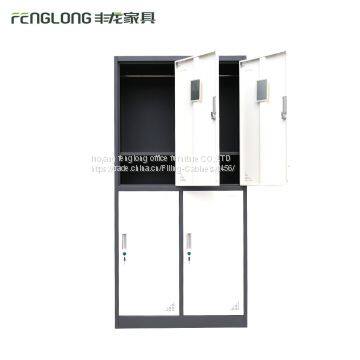 Knock-Down 2 Tier 4 Door Metal Lockers/Cabinet, Clothing Wardrobe photo-5