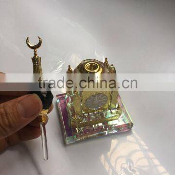 Wholesale Saudi Royal Makkah Clock Tower PERFUME Crystal Model Manufacture Islamic Wedding Souviner Gift photo-2