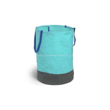 Round Design Folding Cotton Laundry Hamper photo-2