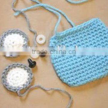 Hand Kntting Kit Crochet Animal Sets Crochet Owl Lovey Blanket Set photo-3