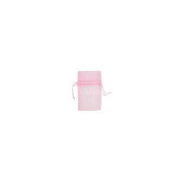 Little Pink Jewelry Drawstring Pouch / Bags With Silkscreen Printing