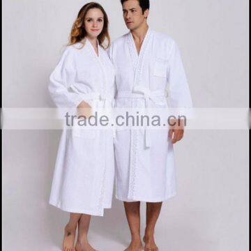 Bathrobe satin plus size cotton waffle robe waffle embroidered robe cheap kimono waffle bath robes