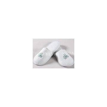 Luxury Embroidery Logo Velour Disposable Hotel Slippers Hotel Accessories Toeless Slippers