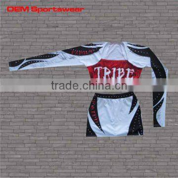 New sublimation sexy cheer girls costume as custom designing