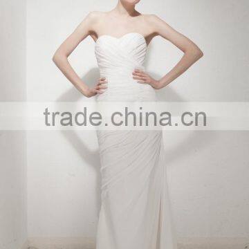 Wedding Gowns 2017 Bridal Dress Shoulder Belt Chiffon Sleeveless Elegant Prom Wedding Gowns Mermaid Lace Wedding Dress AS307 photo-5