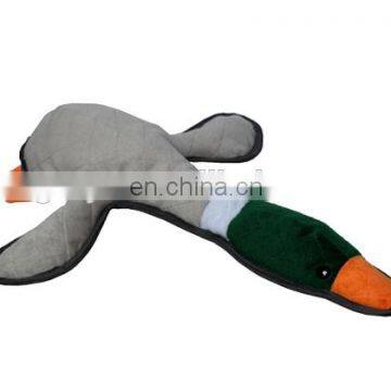 Cute wild duck shape hard fabric Dog soft bite toys