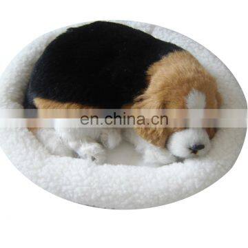 2014 Top New Fashion simulation animal Snoring & breathing dog plush toys